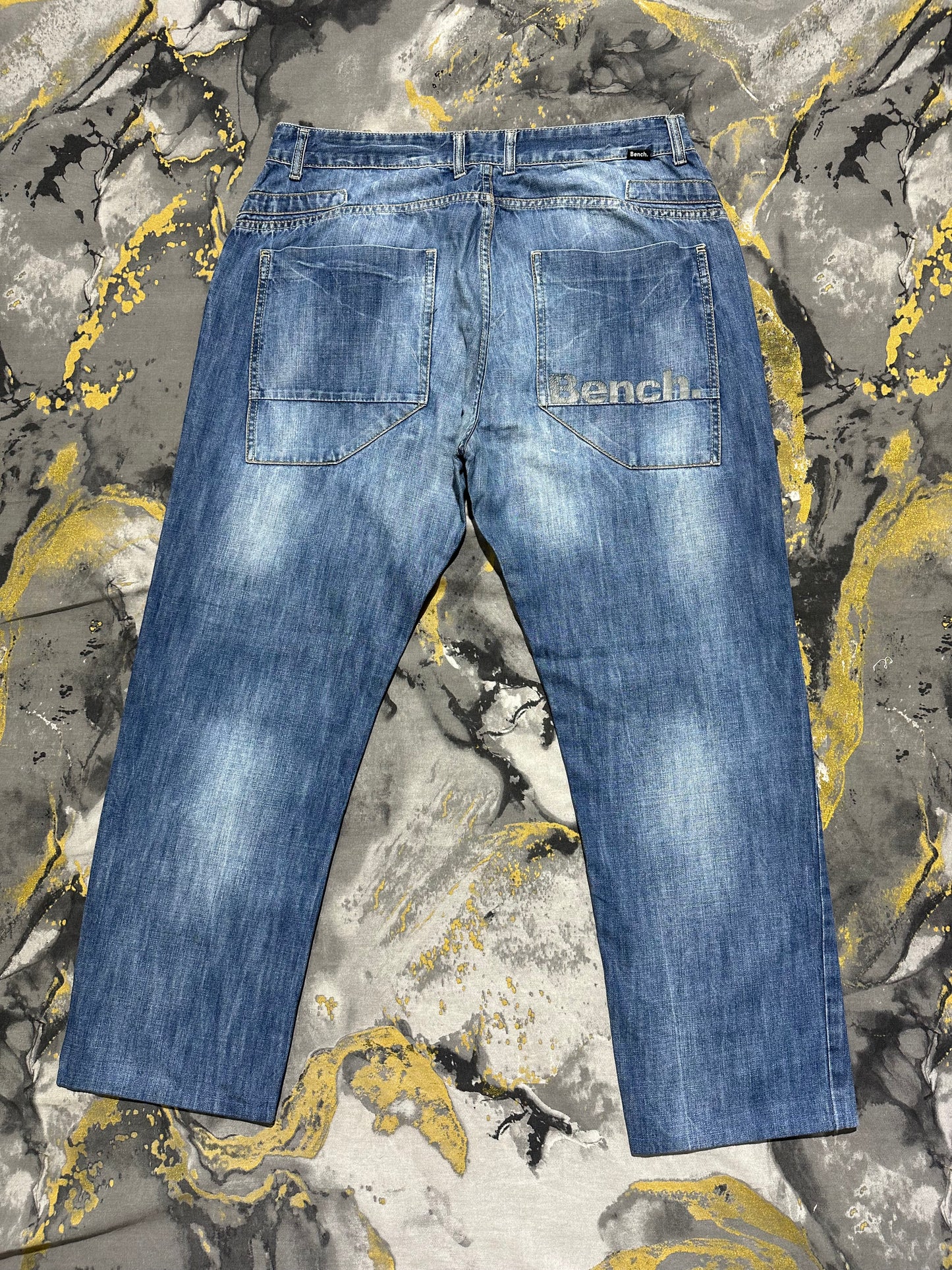 Bench Blue Wash Baggy Jeans