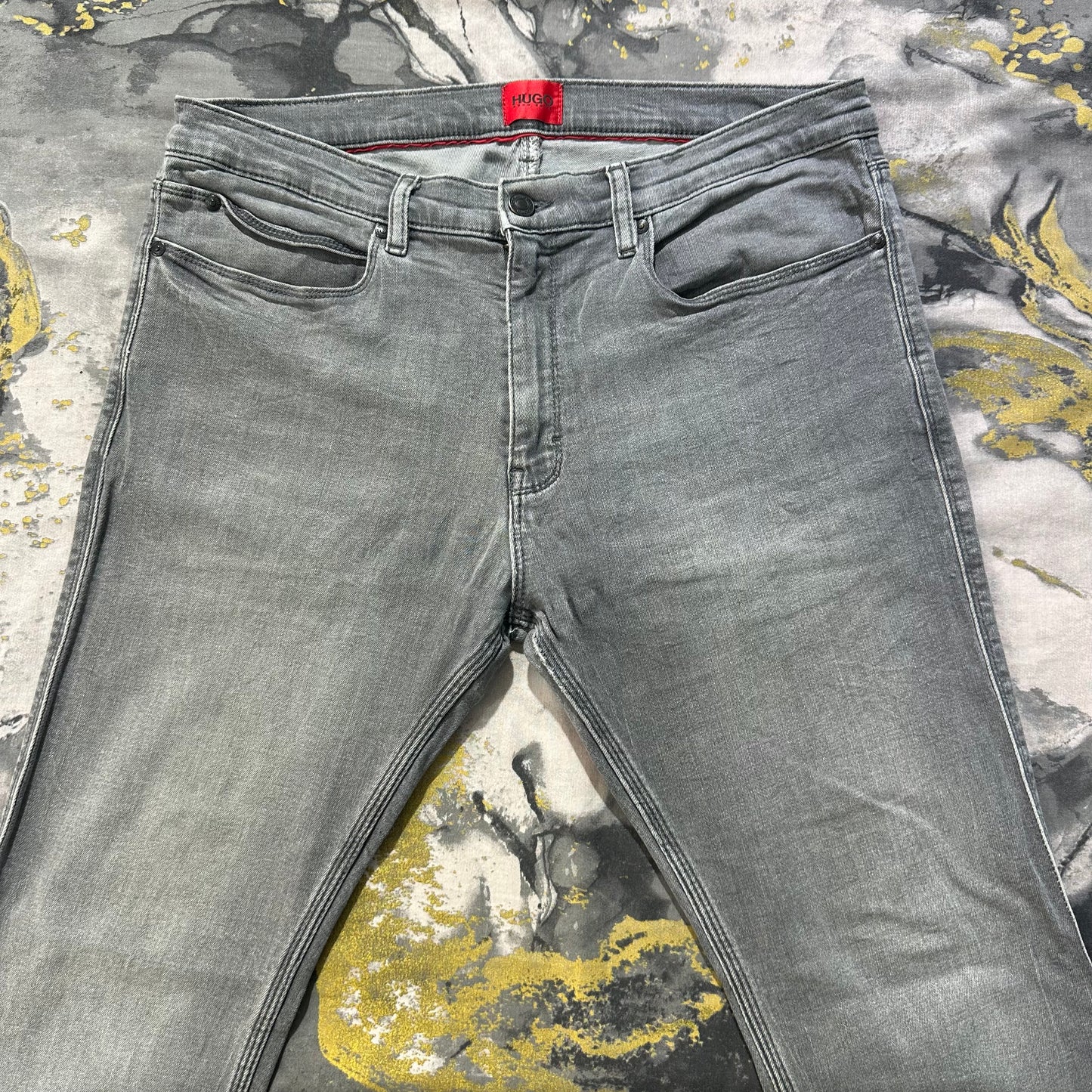 Hugo Boss Light Gray Faded Jeans