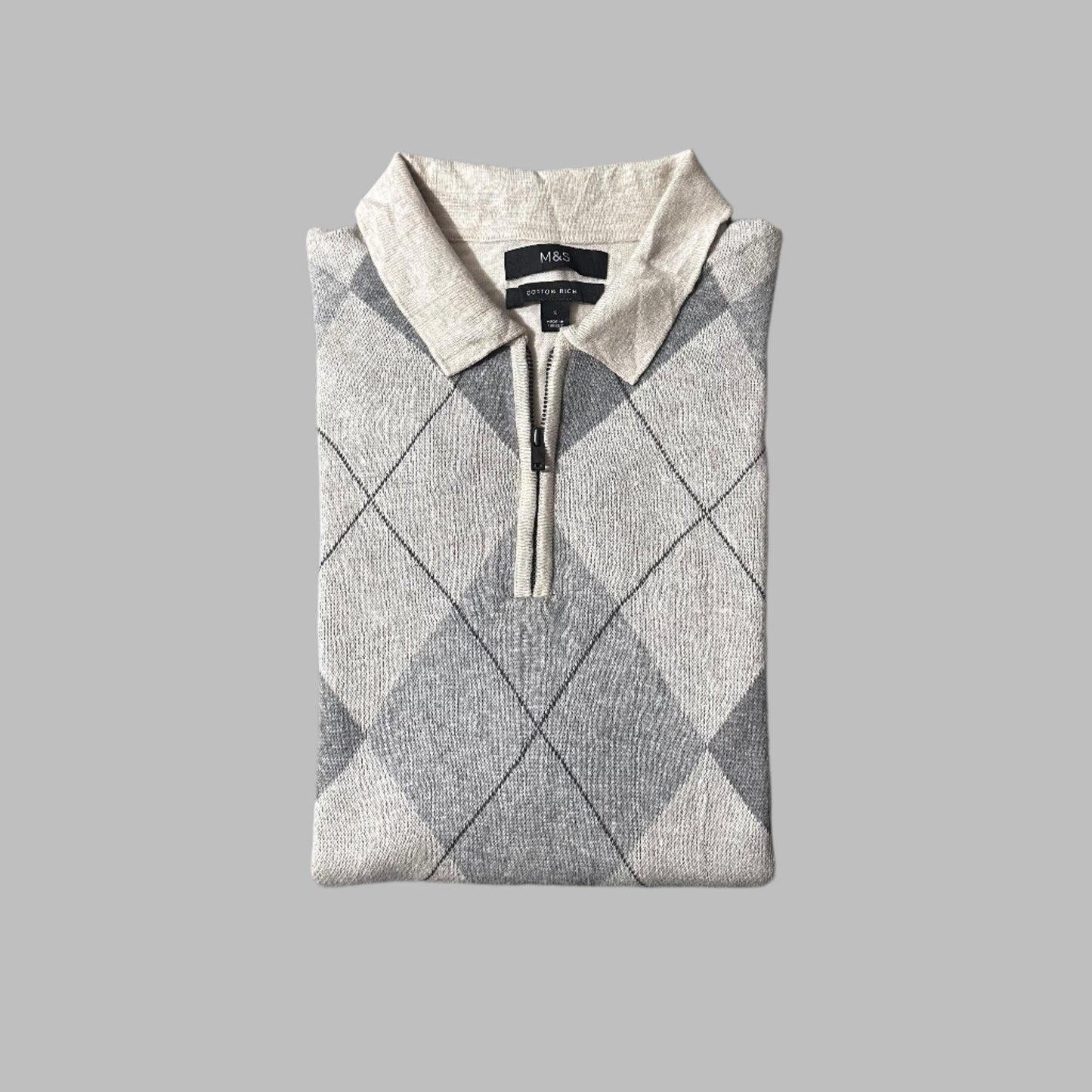 Checkered Full Sleeves Zipper