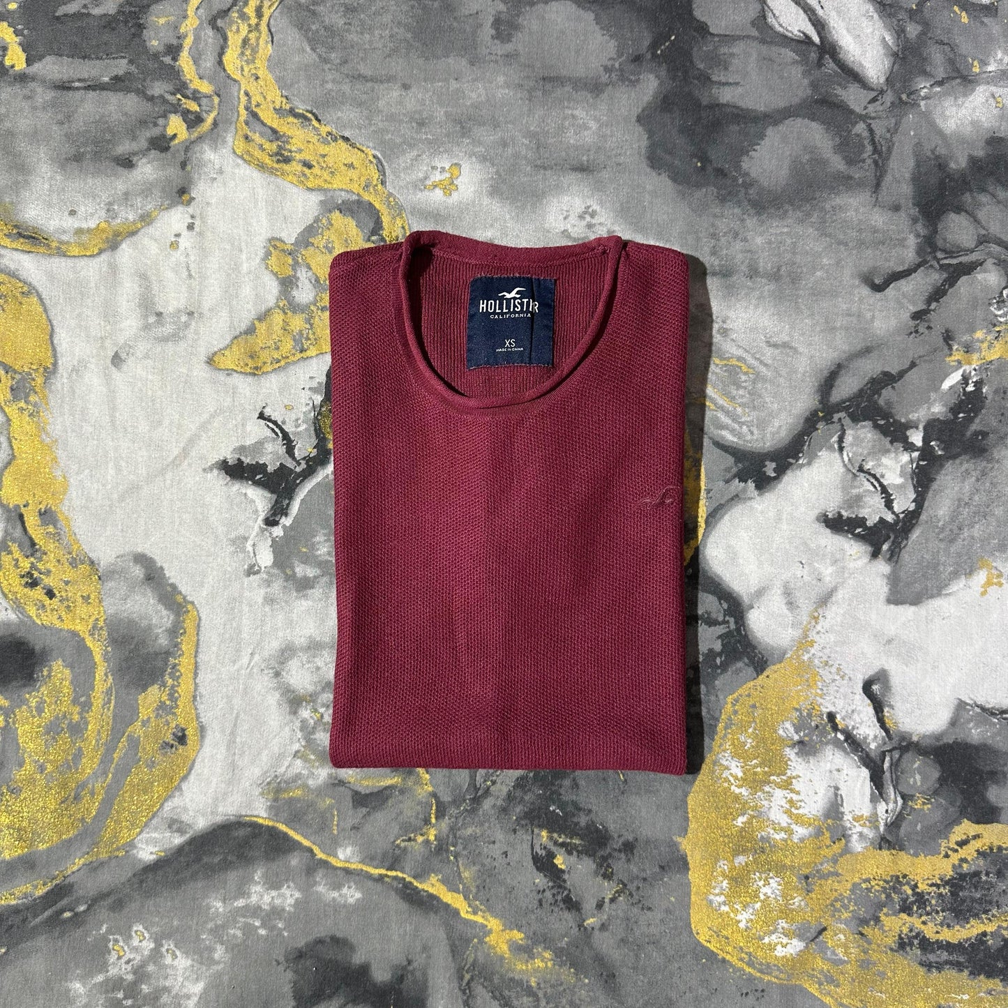 Hollister Knitted Dark Red T-Shirt