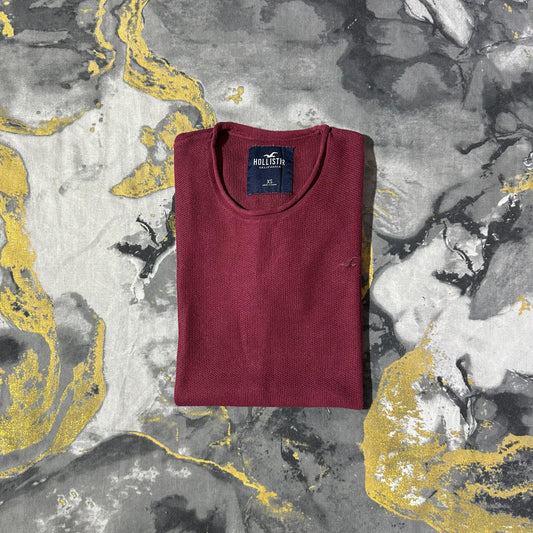 Hollister Knitted Dark Red T-Shirt
