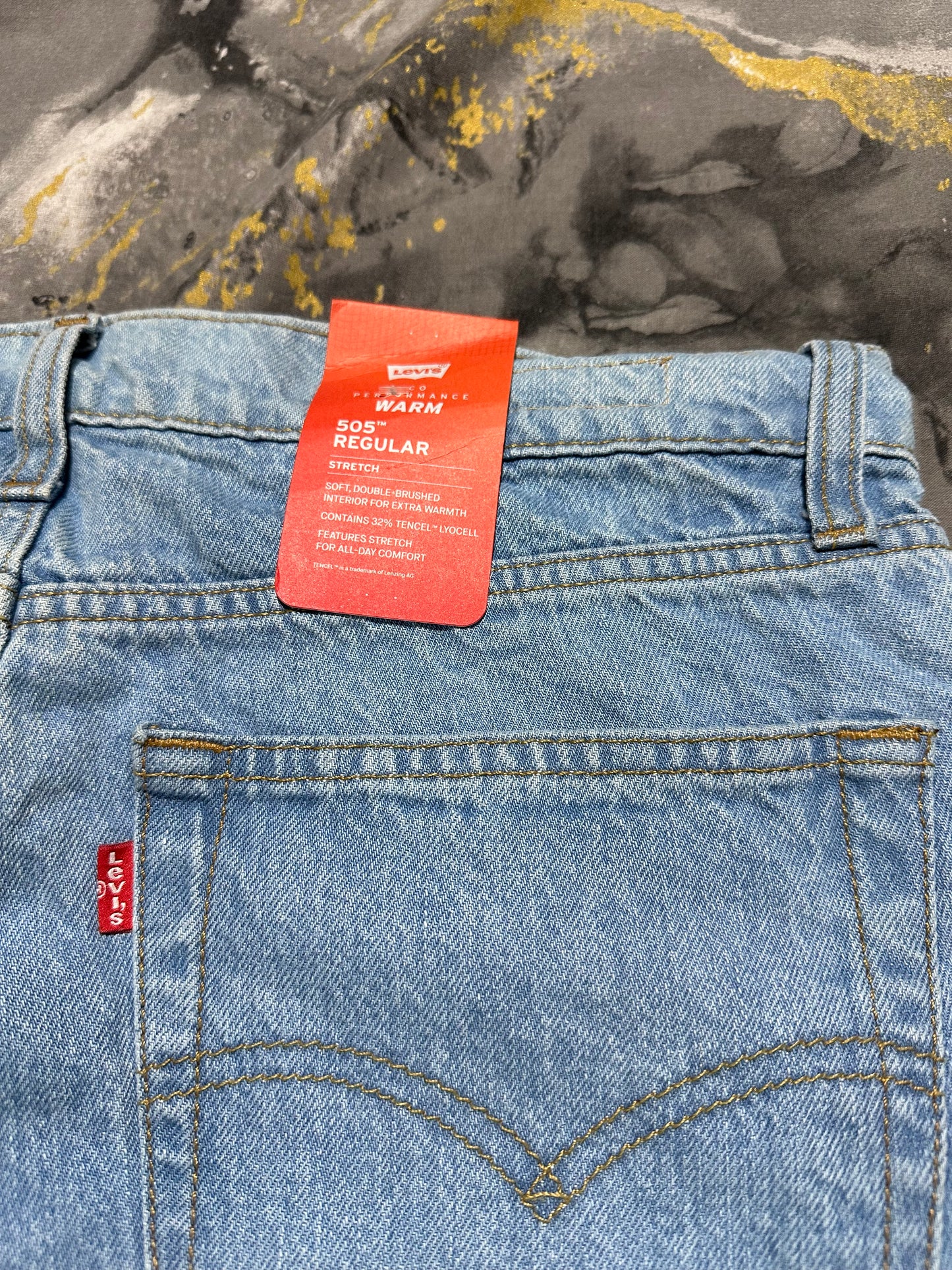 Levis 505 Straight Fit Light Blue Denim Jeans (Made in Mexico)