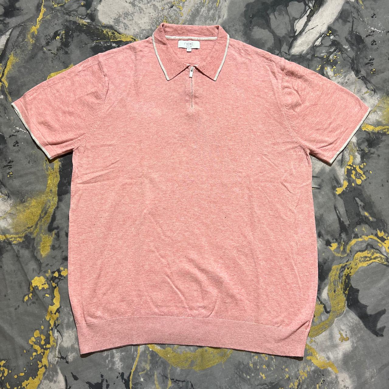 Pastel Pink Soft Cotton Zipper Polo