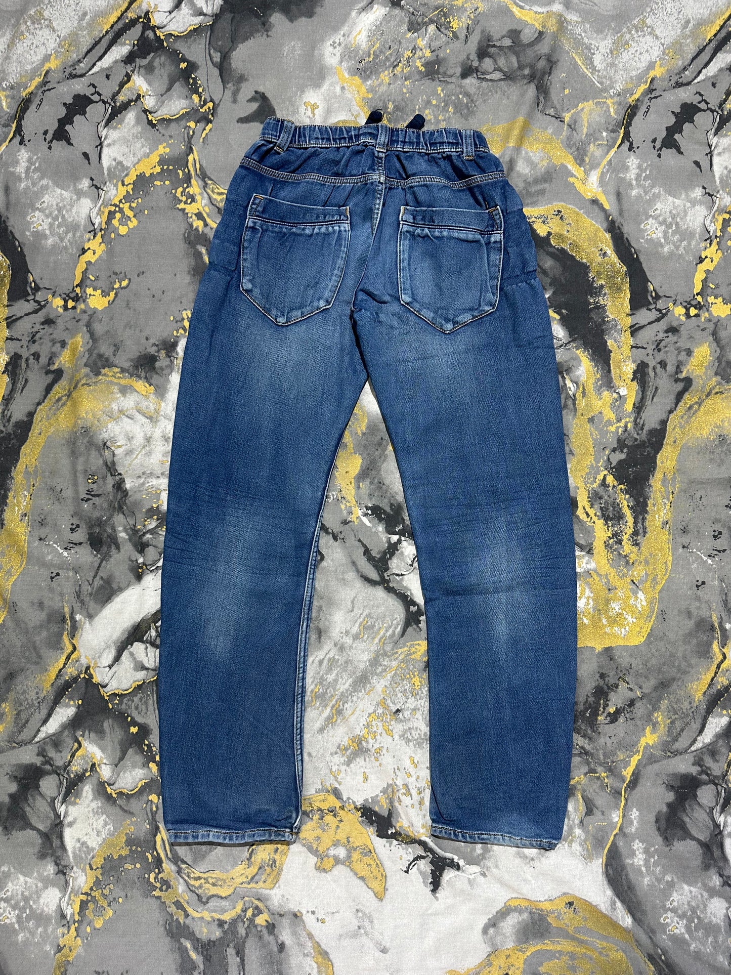 Blue Faded Style Jogger Jeans