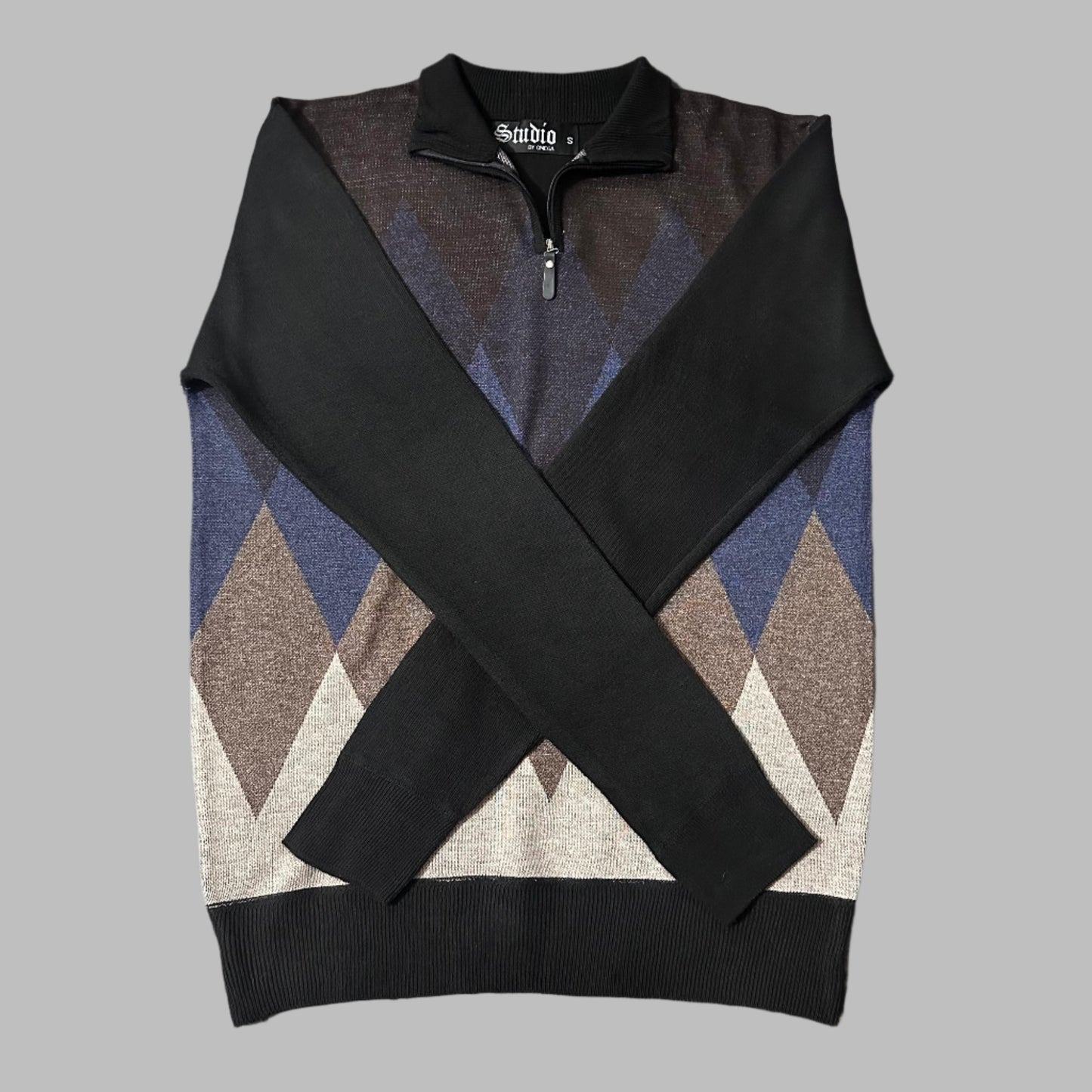 Pattern Knit Full Sleeves Zipper