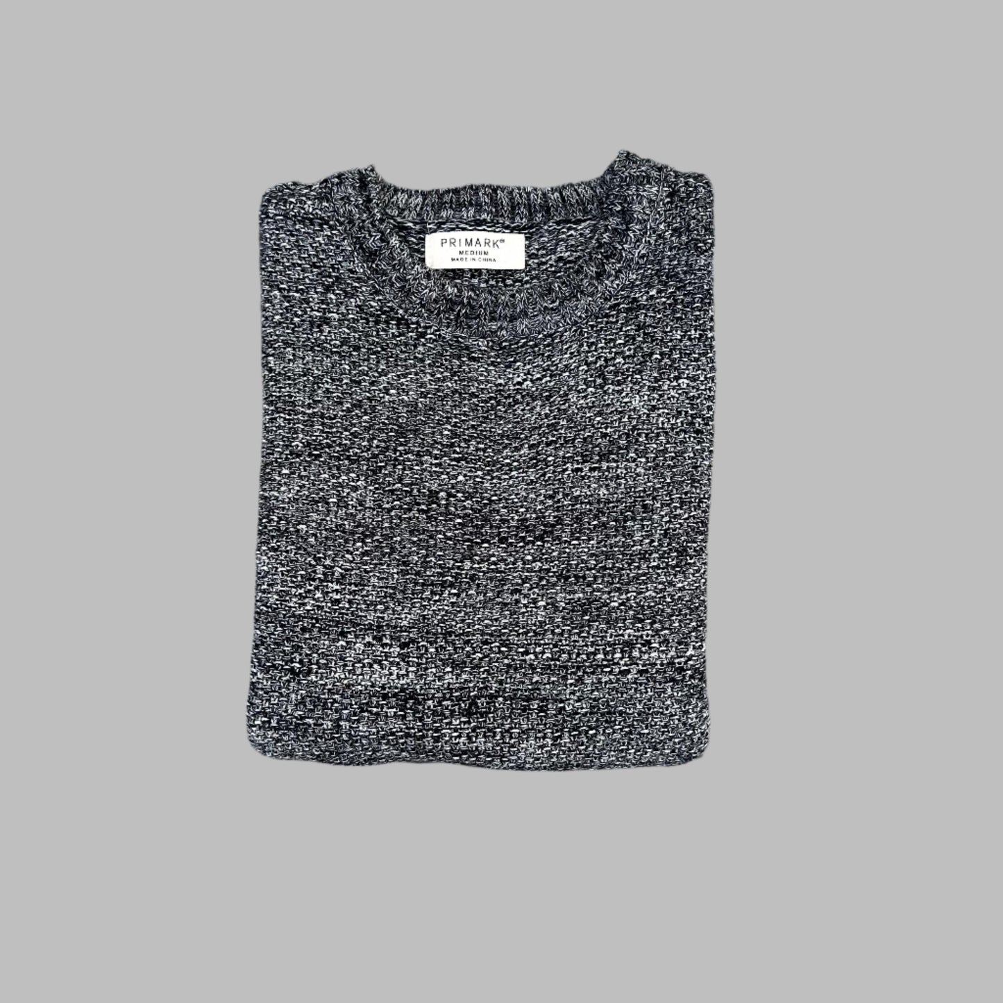 Grey Full Sleeves Knitted Sweater