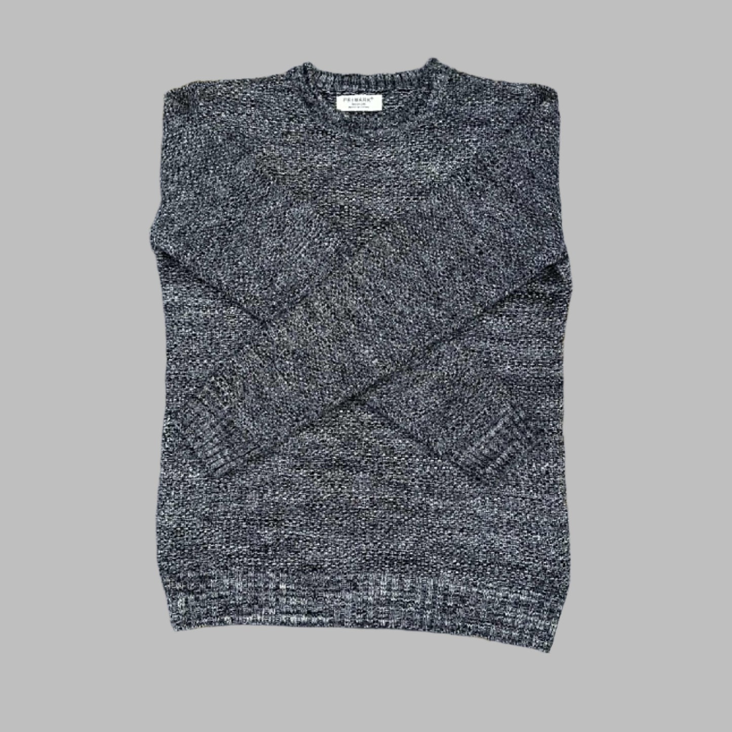 Grey Full Sleeves Knitted Sweater