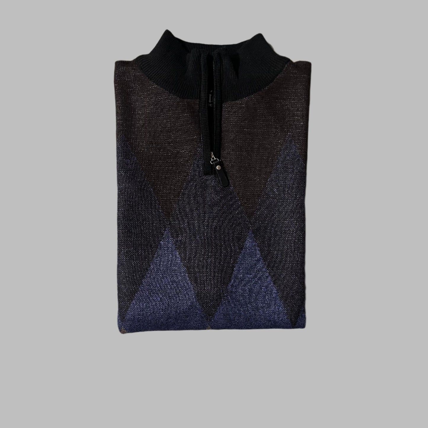 Pattern Knit Full Sleeves Zipper