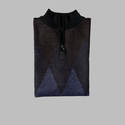 Pattern Knit Full Sleeves Zipper