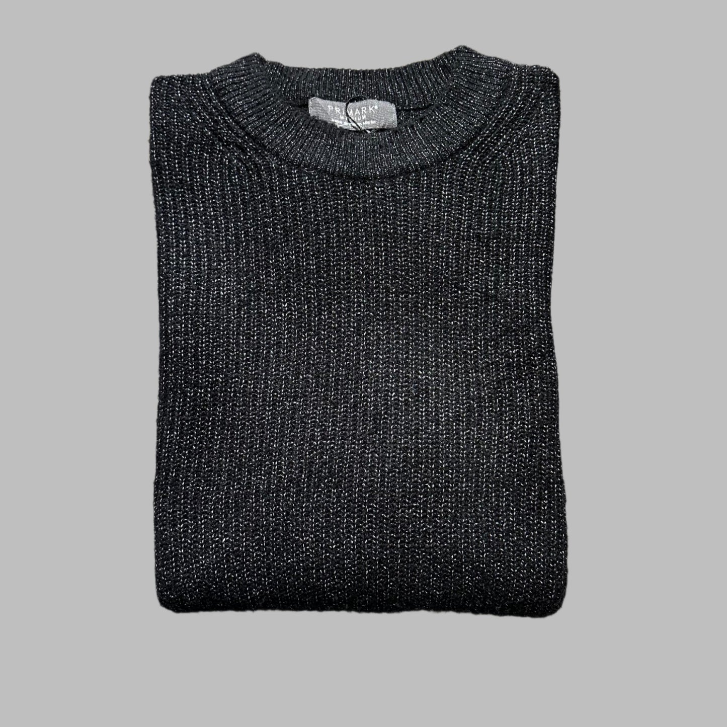 Black Soft Cotton Full Sleeves Sweater