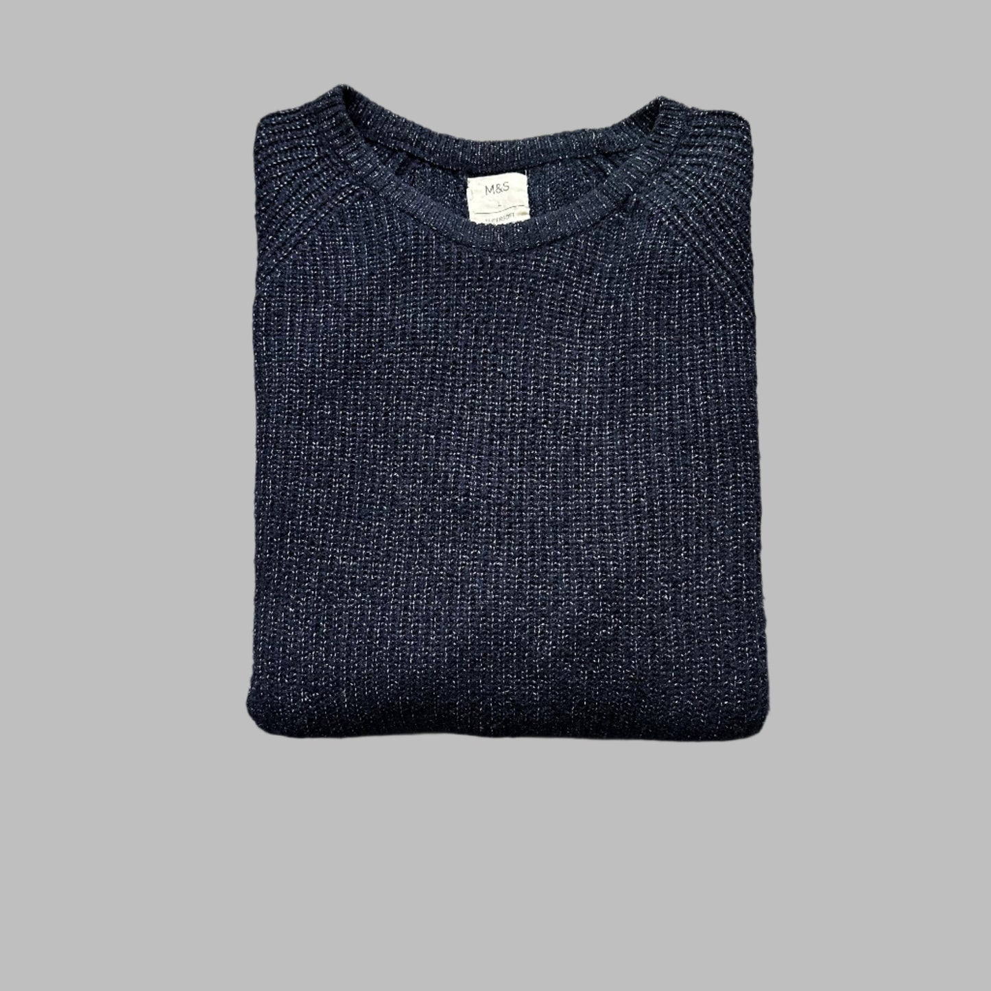 Dark Blue Soft Cotton Full Sleeves Sweater
