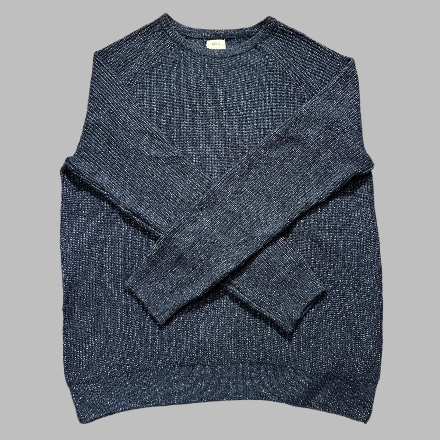 Dark Blue Soft Cotton Full Sleeves Sweater