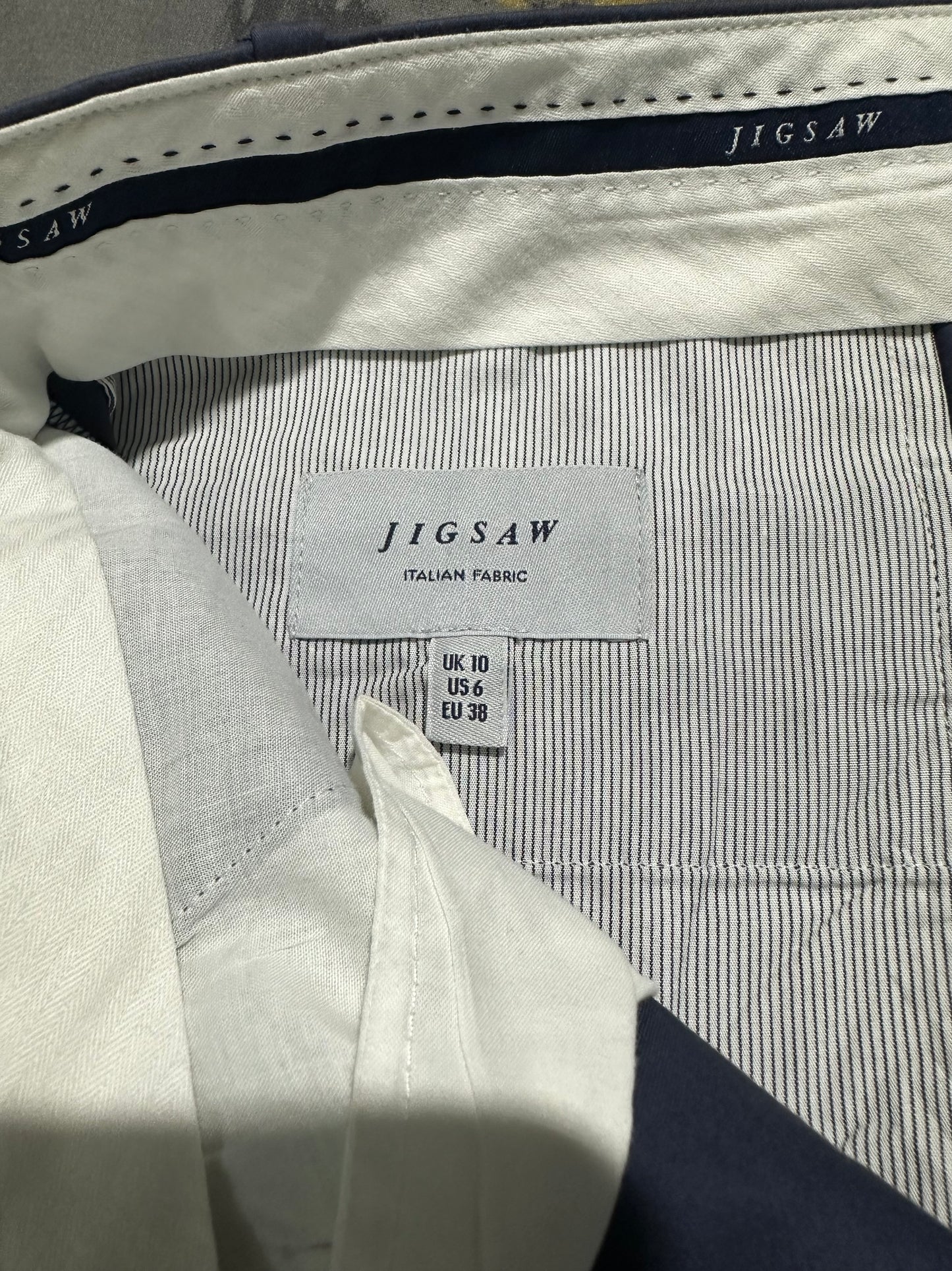Linen/Cotton Blend Blue Cotton Pants