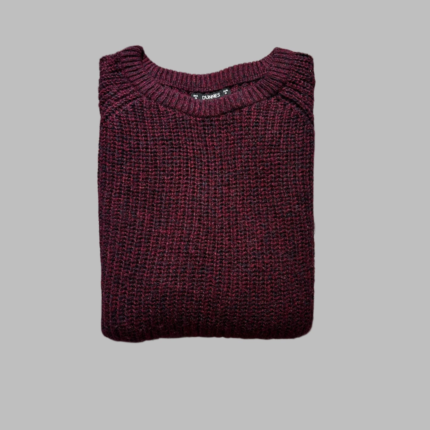 Red Knitted Full Sleeves Sweater