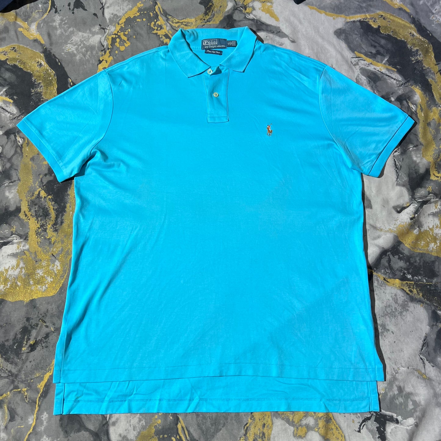 Sky Blue Pima Cotton Ralph Lauren Poli