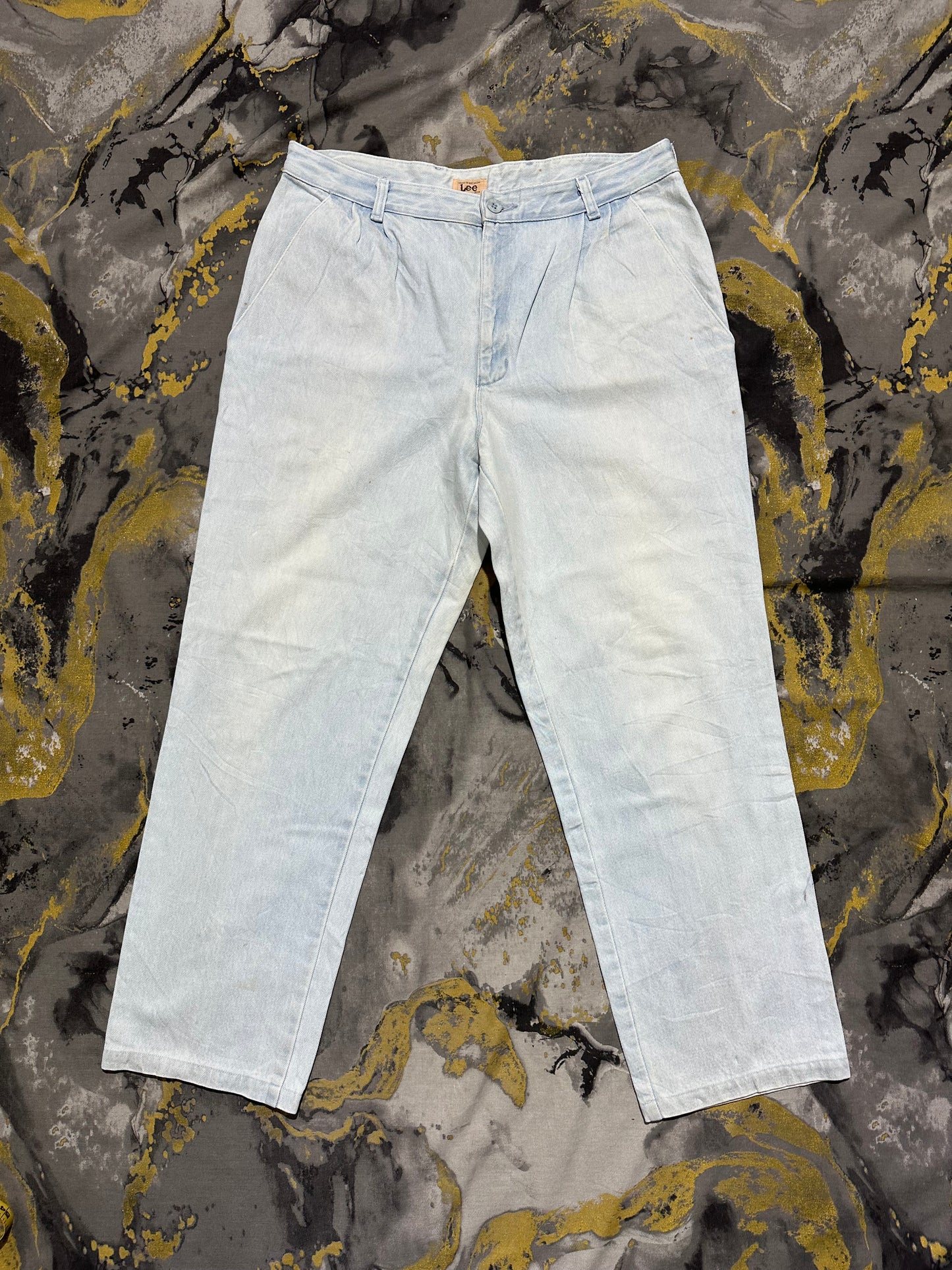 LEE Light Sky Blue Baggy Terry Cotton Jeans