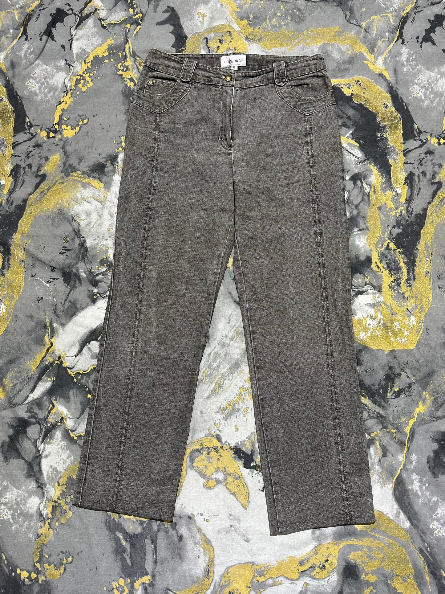 Affinites Black Grey Bootcut Jeans