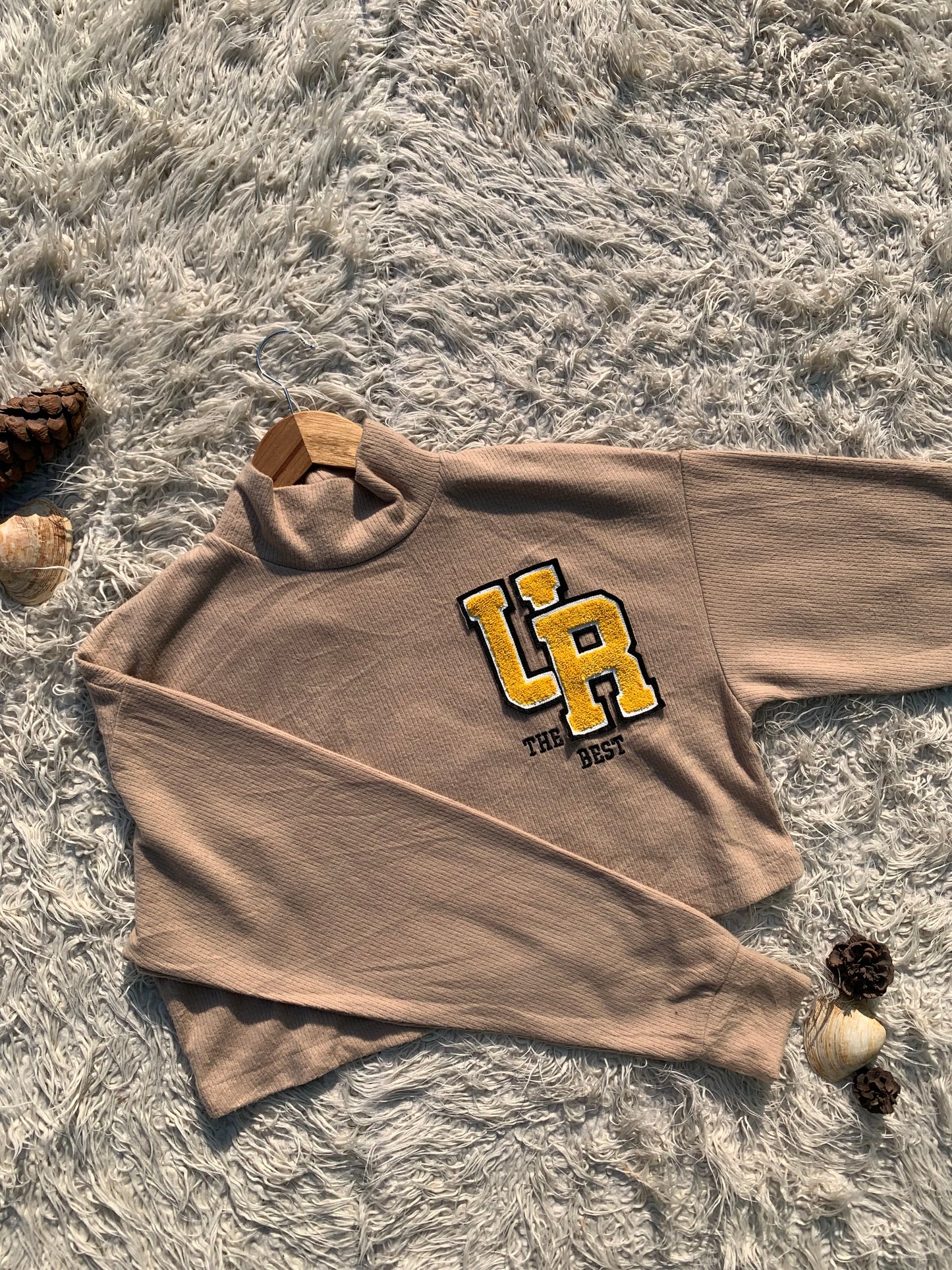 Small Biege Cropped Sweater