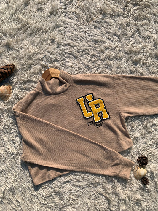 Small Biege Cropped Sweater