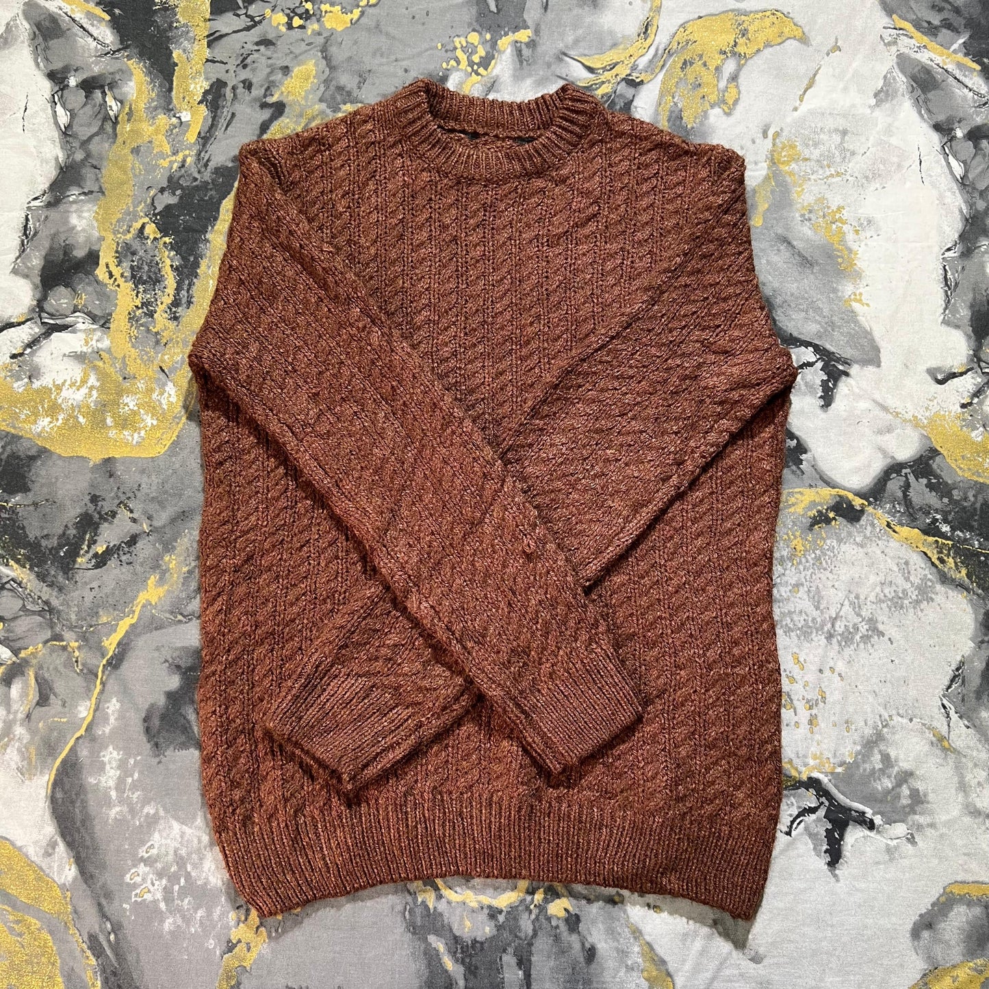 Rust Textured Sweater