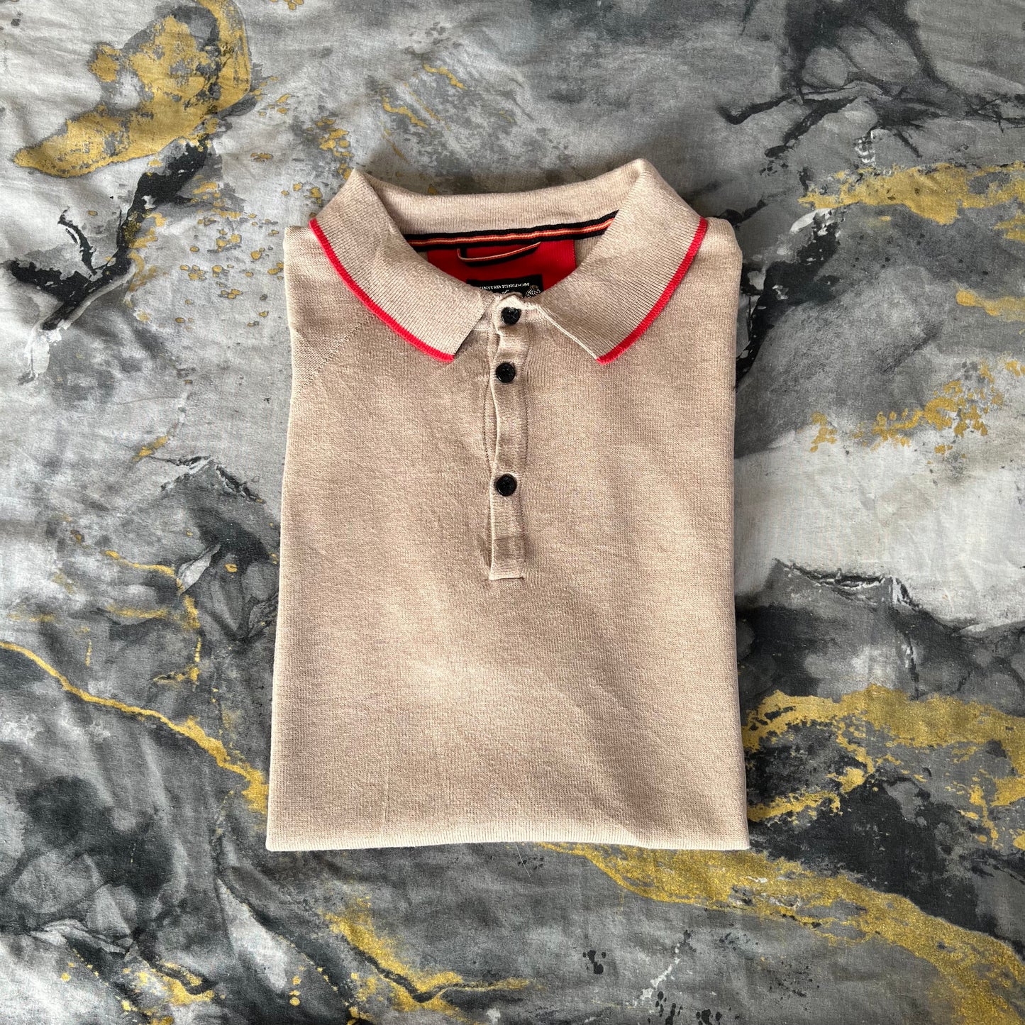 Skin/Beige Knitted Polo