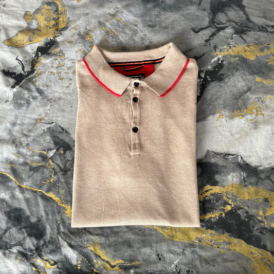 Skin/Beige Knitted Polo