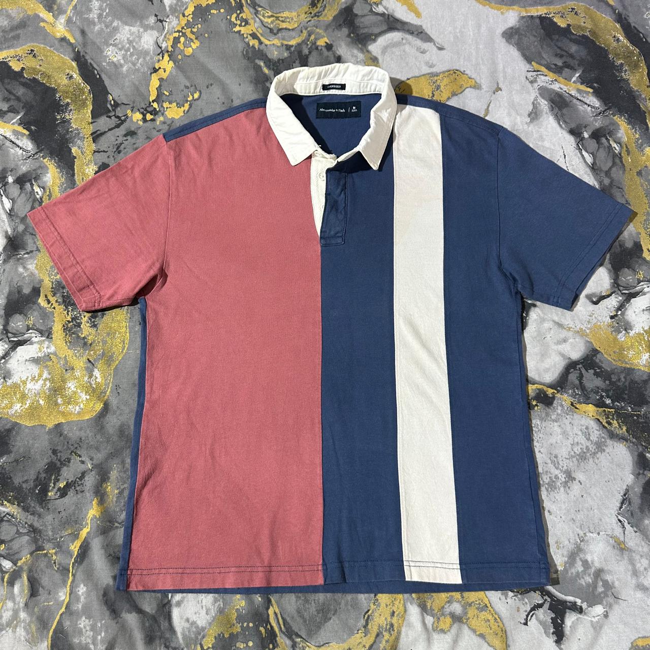 A&F Three Tone Colour Baggy Polo