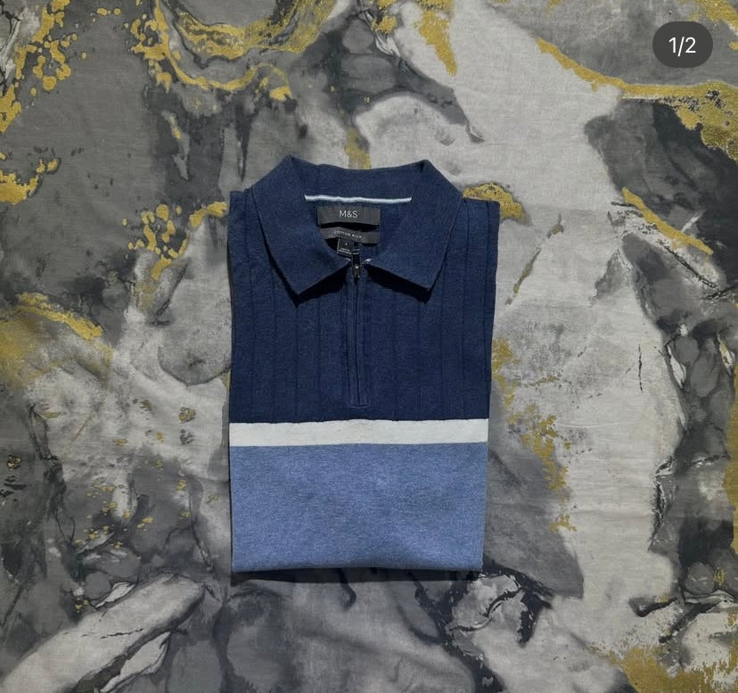Multi Pattern Polo Zipper