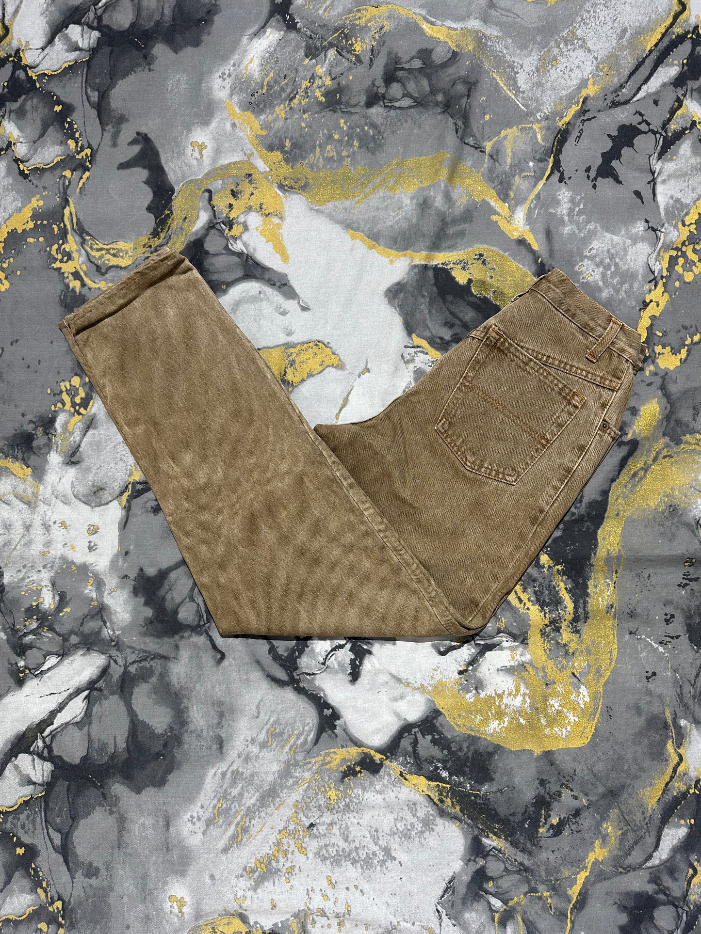 Lecotme Light Brown Straight Fit Jeans