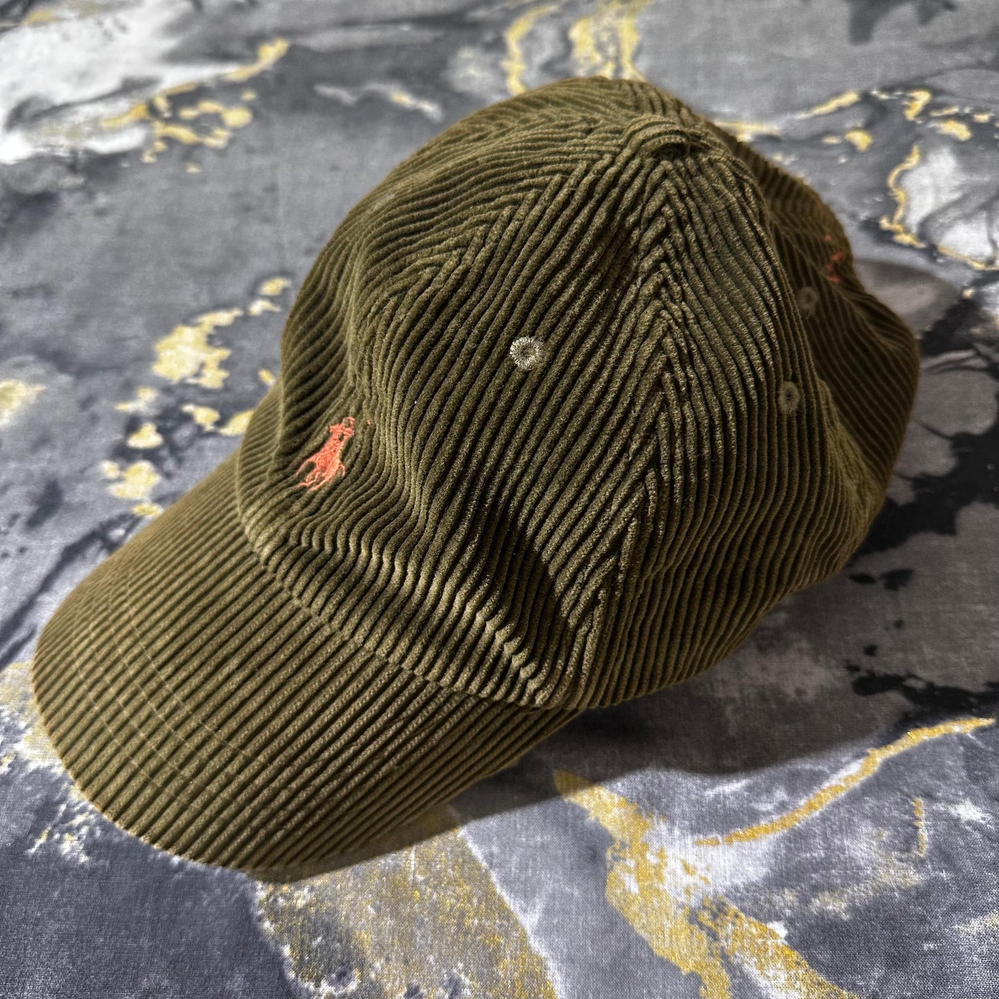 Dark Green Corduroy Cap