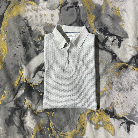 Next Gray Textured Knitted Polo