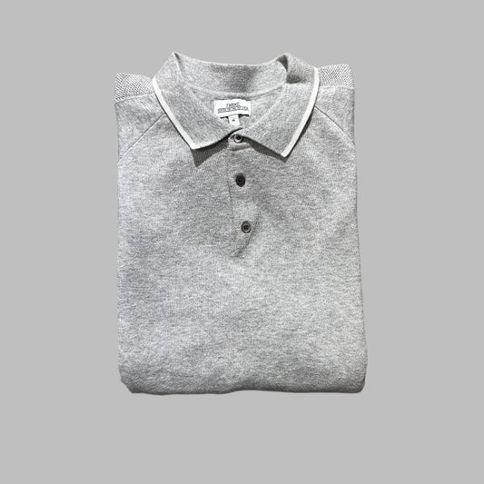 Light Grey Full Sleeves Cotton Polo