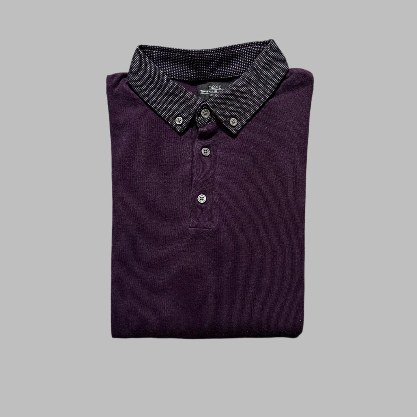 Dark Purple Full Sleeves Polo