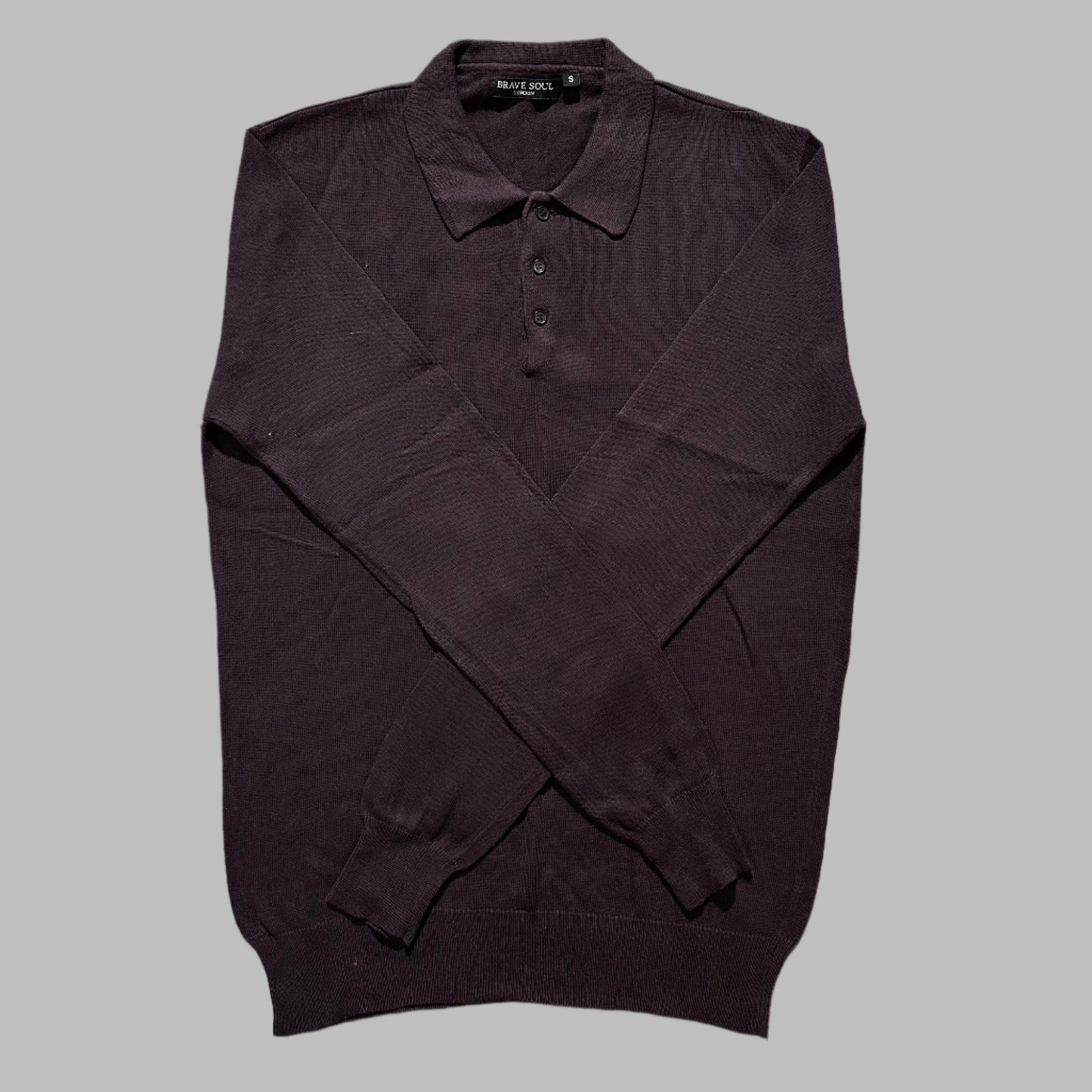 Purple Reddish Full Sleeves Polo