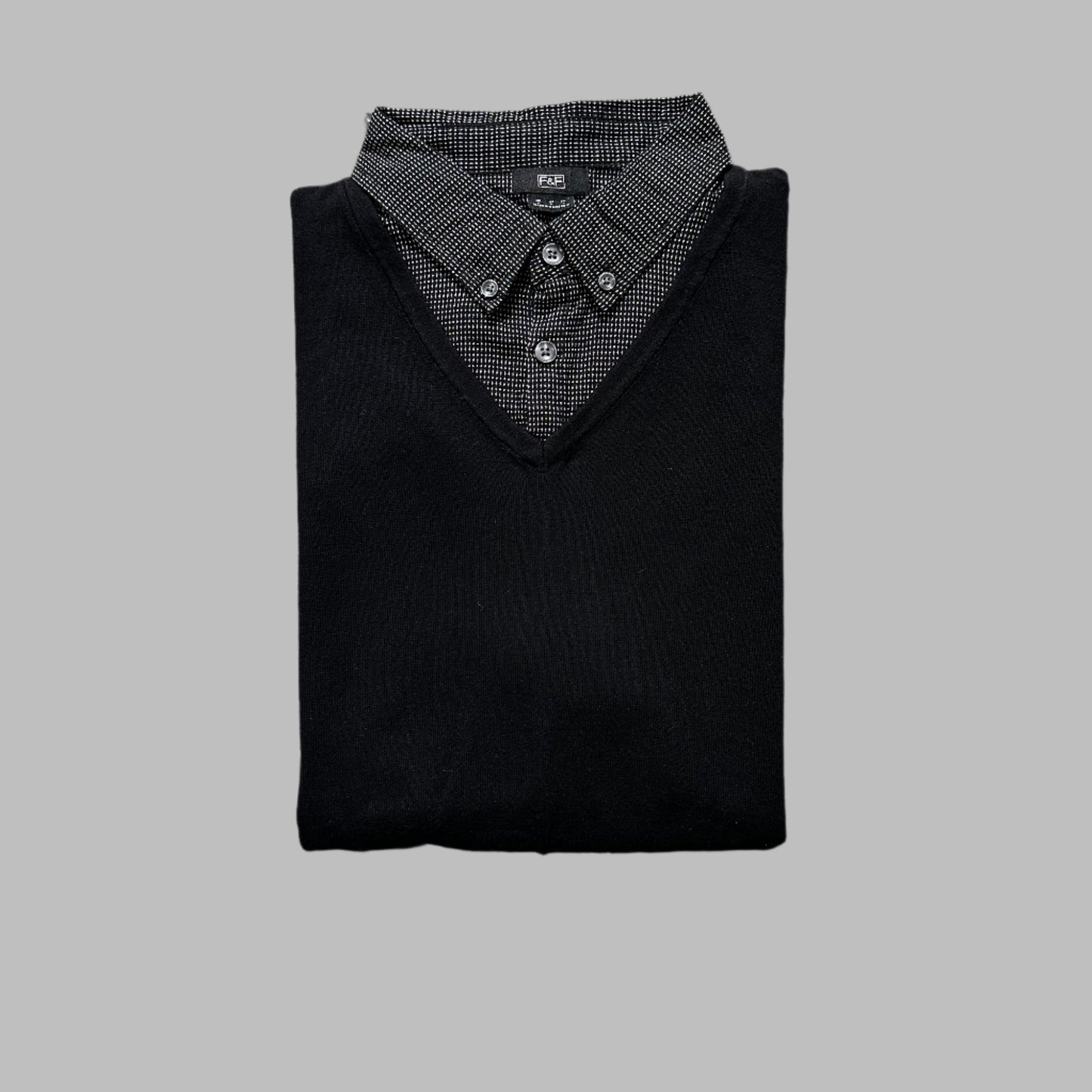 Black Full Sleeves Polo