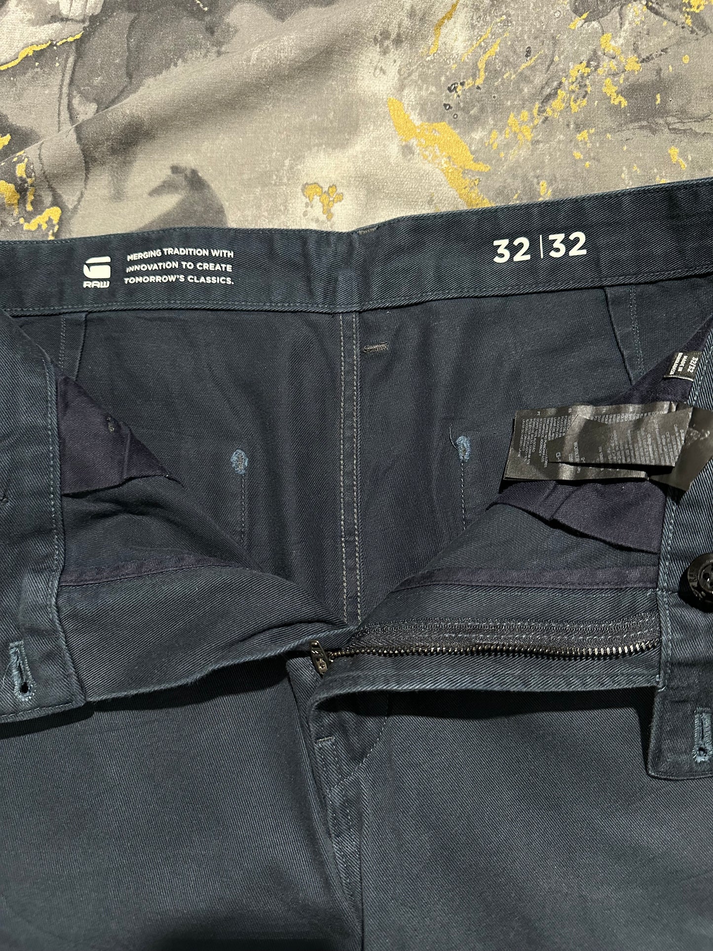 G-Star Aged Two Shaded Wide Legged Jeans