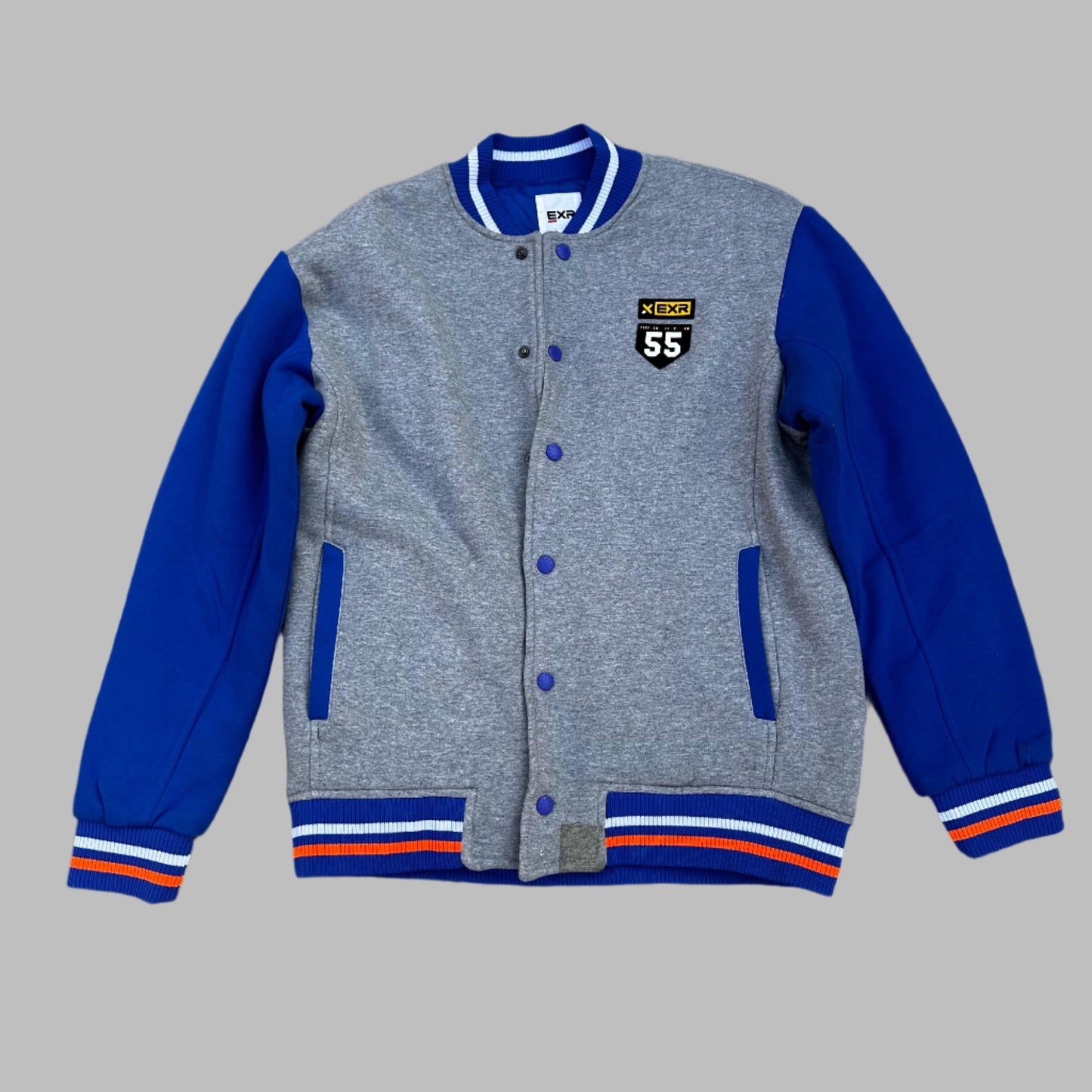 Blue Gray Varsity Jacket