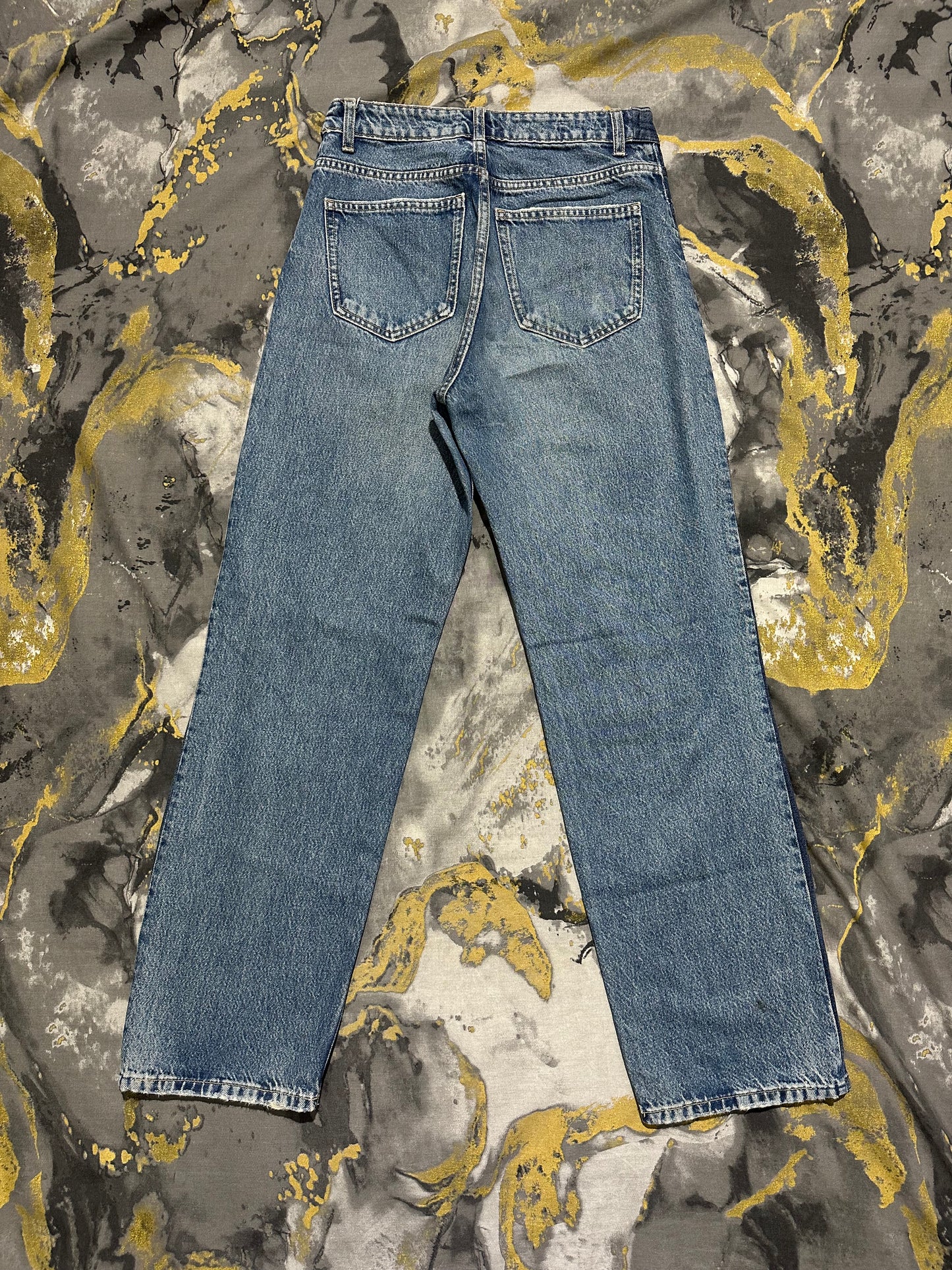 ZARA Two Toned Denim Baggy Jeans