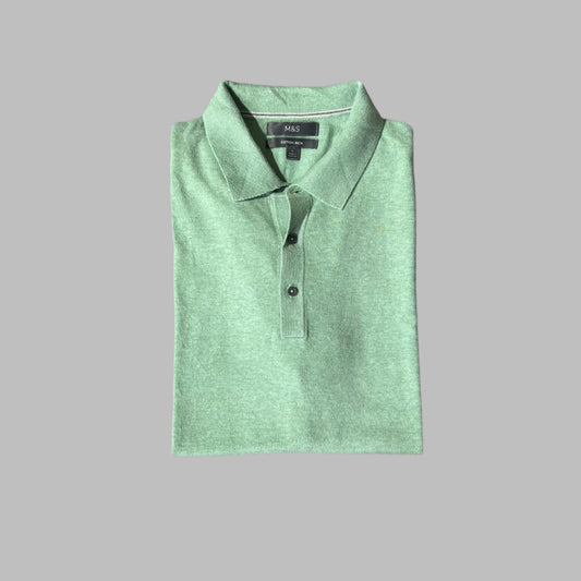 Mint Green Color Half Sleeves Polo