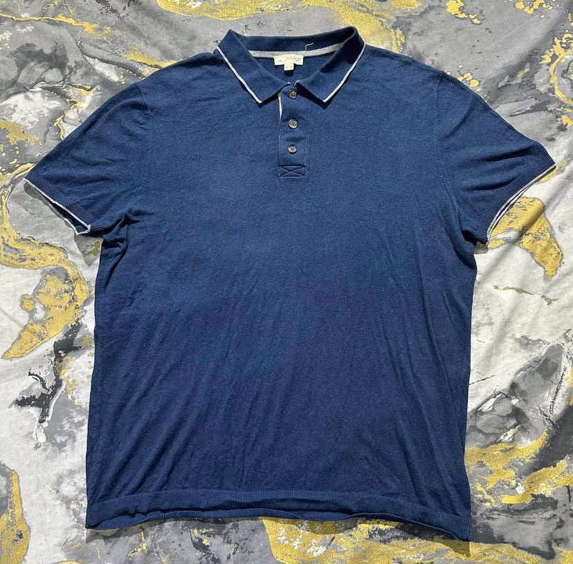 GAP Cotton Dark Blue Buttoned Polo