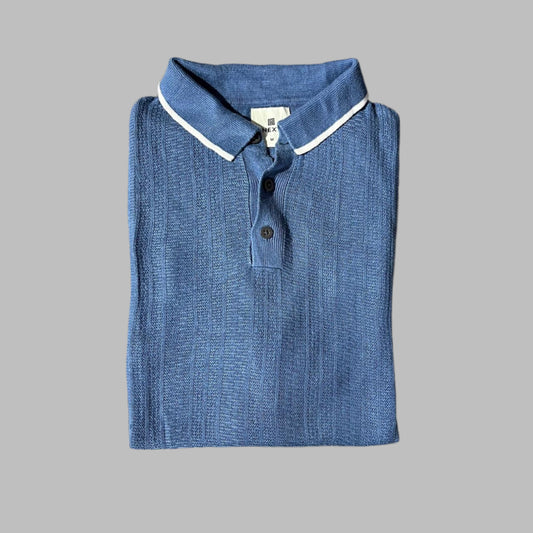 Blue Half Sleeves Polo