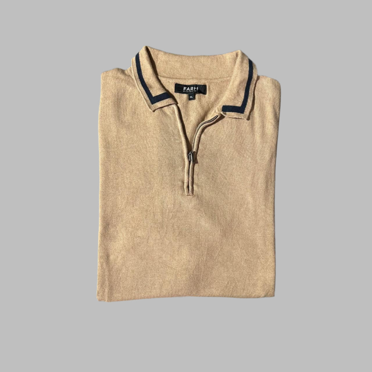 Skin Zipper Half Sleeves Polo