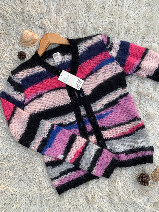 Multi-Color Mohair Blend Sweater