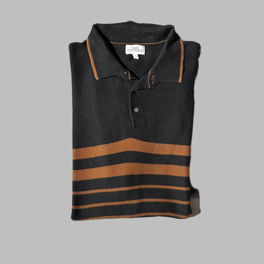 Orange Striped Polo