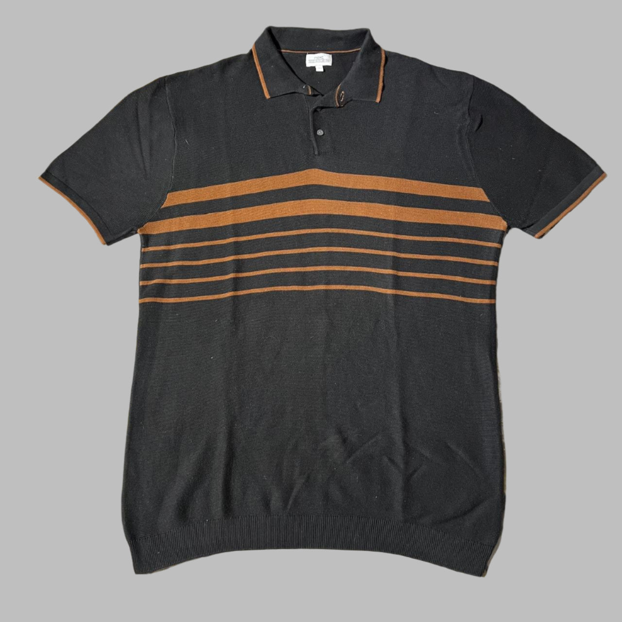 Orange Striped Polo
