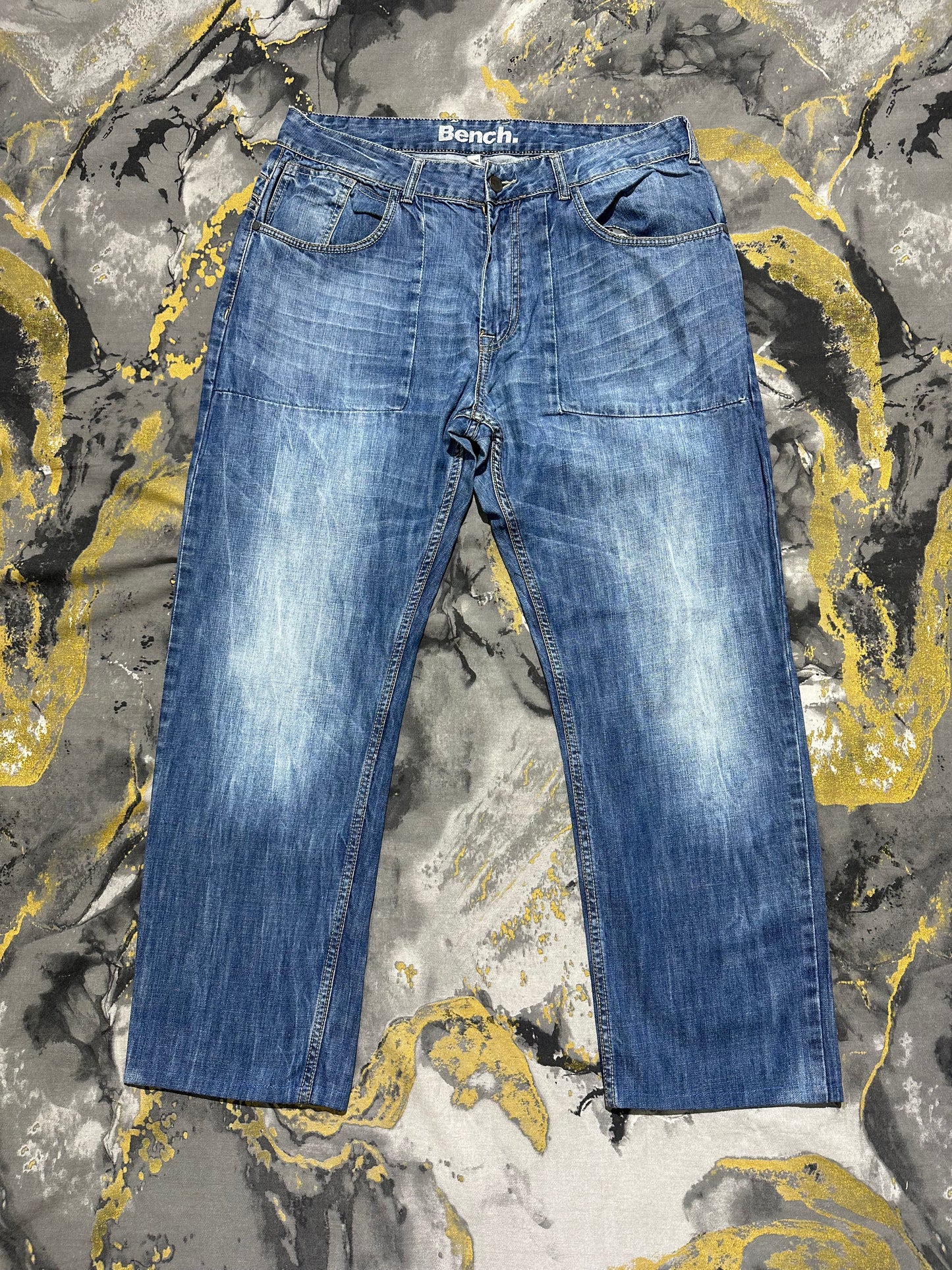 Bench Blue Wash Baggy Jeans