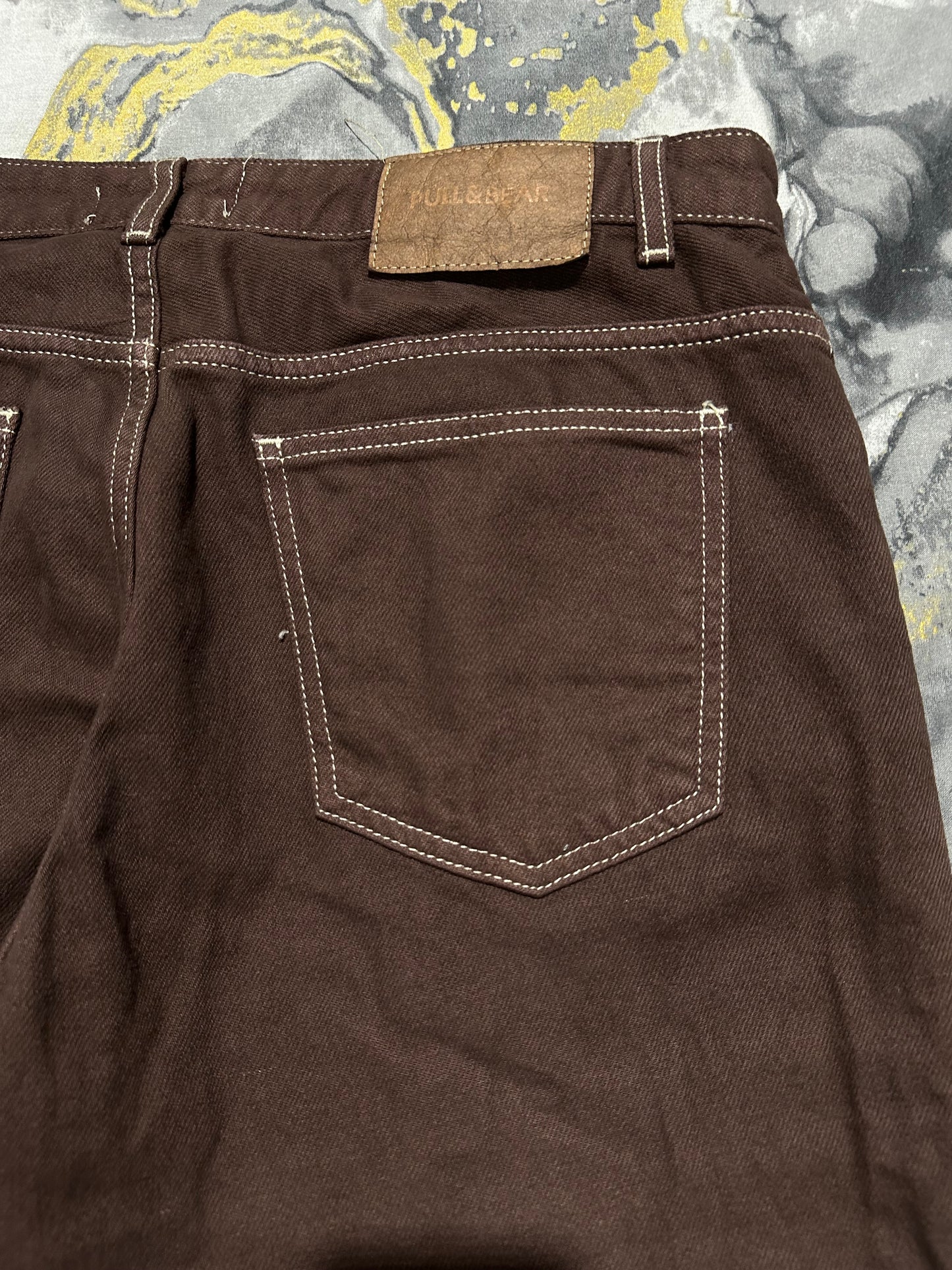 Pull & Bear Mocha Brown Straight Fit Jeans