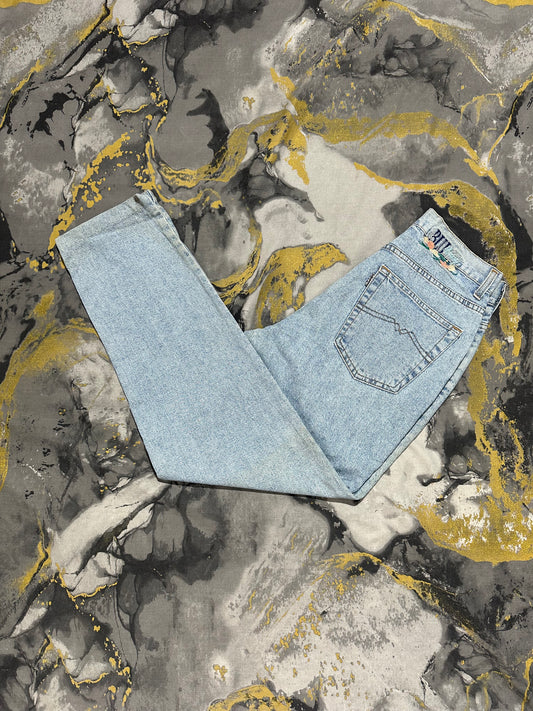 Italian Boot Cut Light Blue Denim Jeans (Made in Italy)