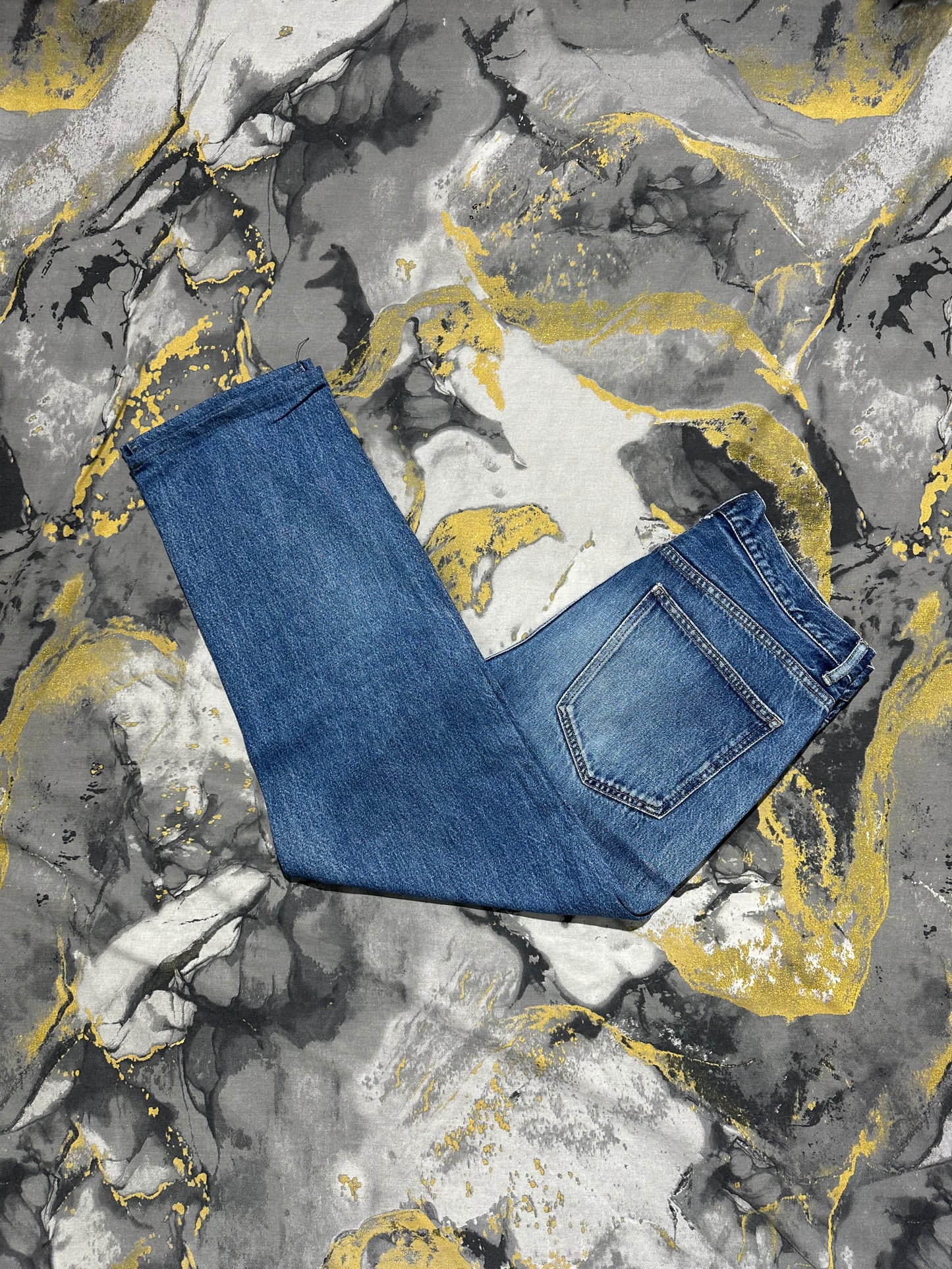 Uniqlo Blue Washed Pattern Jeans