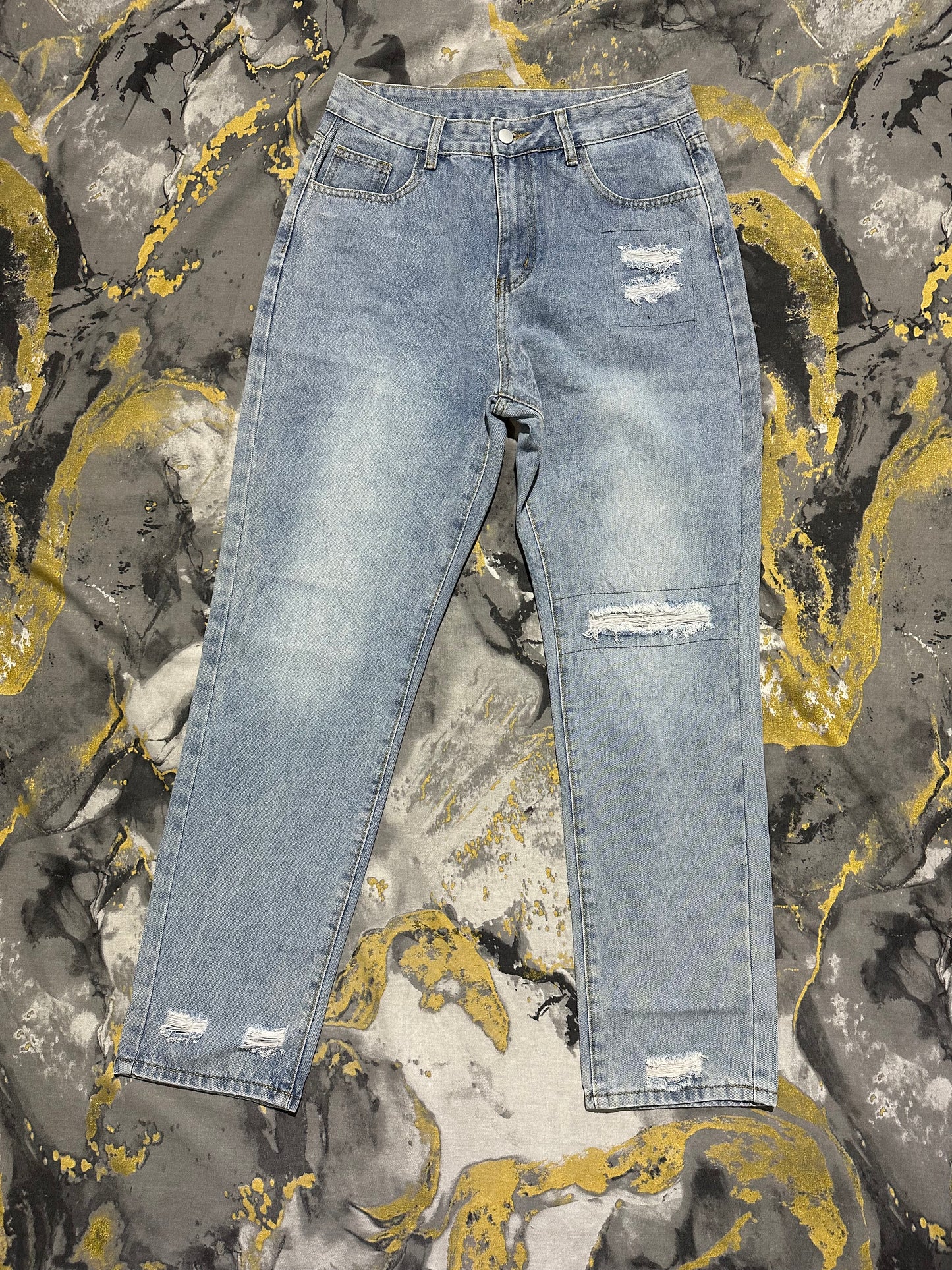 Light Grey Blue Curvy Fit Jeans